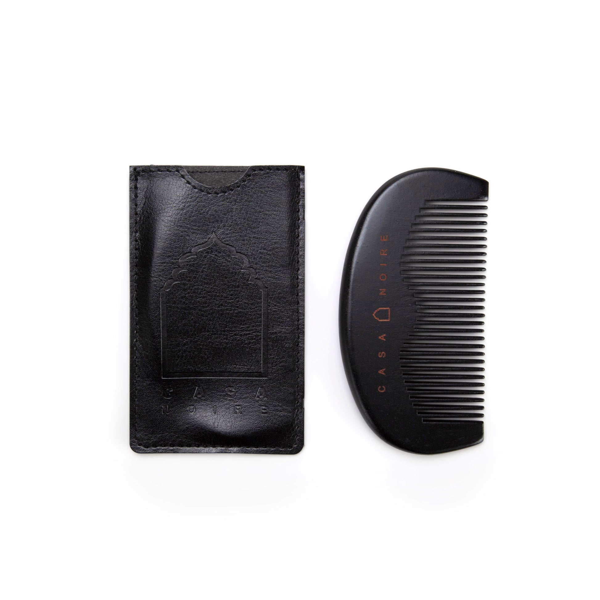 Beard comb + Faux leather case