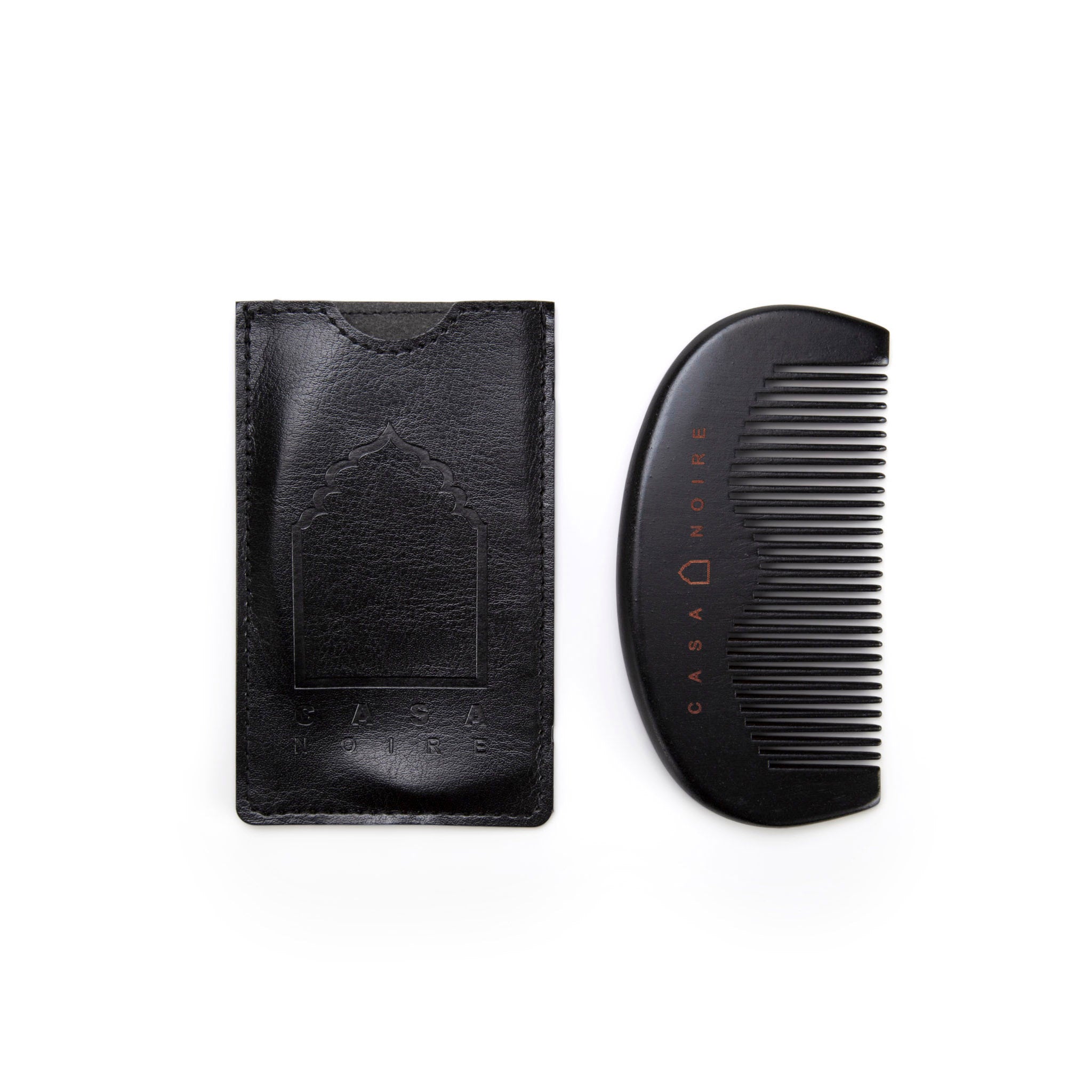 Beard comb + Faux leather case