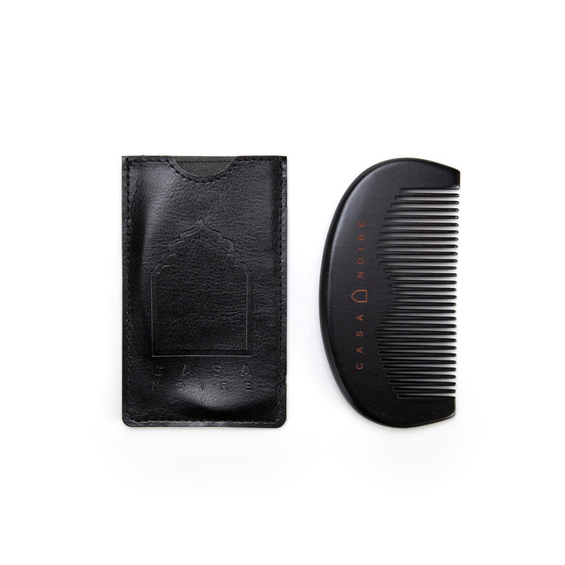 Beard comb + Faux leather case